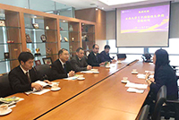Delegates from Yunnan University in a meeting with Ms Wing Wong (first from right) of OALC